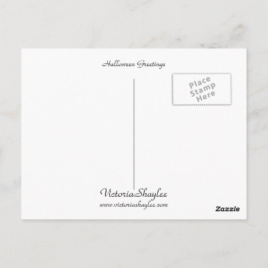 Halloween Greetings Briefkaart (Achterkant)