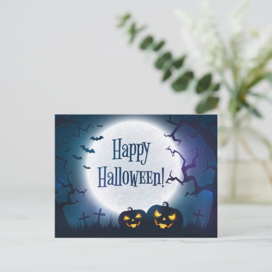 Halloween Greetings Briefkaart (Staand voorkant)