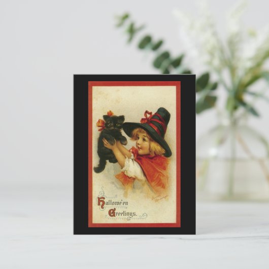 Halloween Greetings Briefkaart (Staand voorkant)