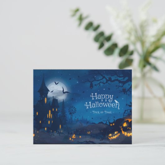 Halloween Greetings Briefkaart (Staand voorkant)