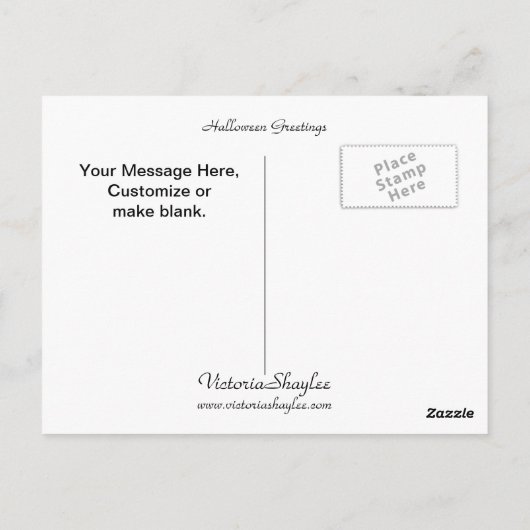 Halloween Greetings Briefkaart (Achterkant)