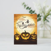Halloween Greetings Briefkaart (Staand voorkant)