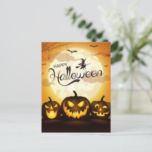 Halloween Greetings Briefkaart (Staand voorkant)