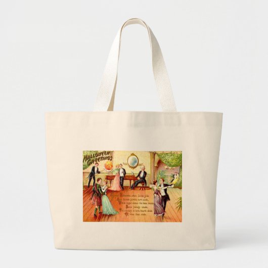 Halloween Greetings Dansans Grote Tote Bag (Voorkant)