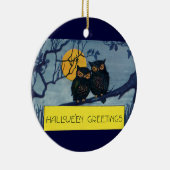  Halloween Greetings, eigenaar van Tree w Moon Keramisch Ornament (Rechts)