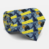 Halloween Greetings, eigenaar van Tree w Moon Stropdas (Opgerold)