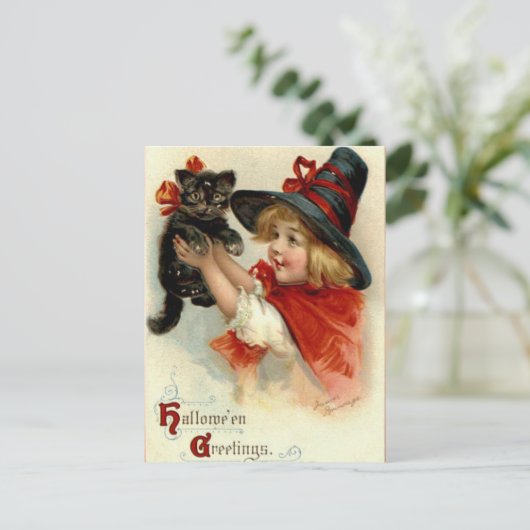 Halloween Greetings - Frances Brundage Briefkaart (Staand voorkant)