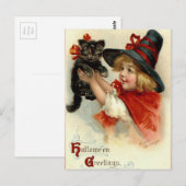 Halloween Greetings - Frances Brundage Briefkaart (Voorkant / Achterkant)