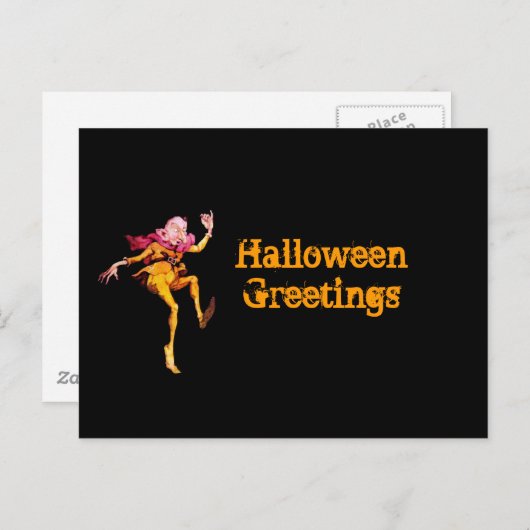 Halloween Greetings Goblin Briefkaart (Voorkant / Achterkant)