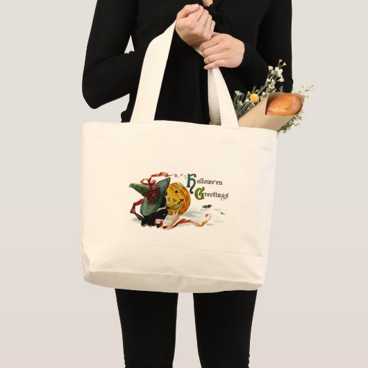 Halloween Greetings Grote Tote Bag (Voorkant (product))