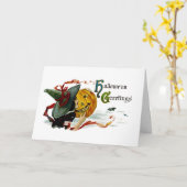 Halloween Greetings Kaart (Gele Bloem)