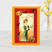 Halloween Greetings Kaart (Gele Bloem)