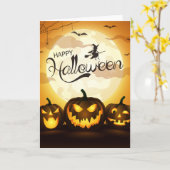 Halloween Greetings Kaart (Gele Bloem)