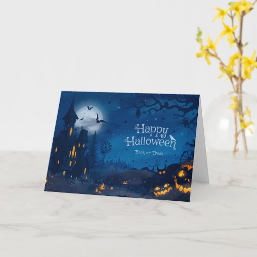 Halloween Greetings Kaart (Gele Bloem)