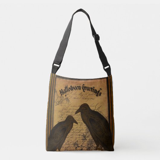 Halloween Greetings - Kraaien Crossbody Tas (Voorkant)