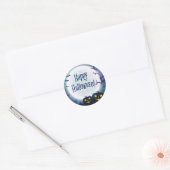 Halloween Greetings Ronde Sticker (Envelop)