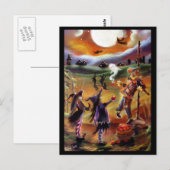 Halloween Greetings, Scarecrow and Friends Briefkaart (Voorkant / Achterkant)