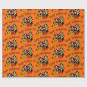 Halloween Greetings Spooky Witch Cadeaupapier (Vlak)