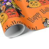 Halloween Greetings Spooky Witch Cadeaupapier (Rol Hoek)