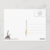 Halloween Greetings uit de heks in Paars Briefkaart (Achterkant)