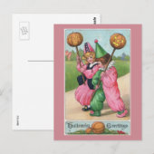 Halloween Greetings. Vintage Briefkaart (Voorkant / Achterkant)