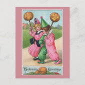 Halloween Greetings. Vintage Briefkaart (Voorkant)