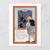 Halloween GreetingSpiders bij het Venster Briefkaart (Voorkant)