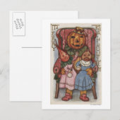 Halloween GreetingTurnip-hoofden Briefkaart (Voorkant / Achterkant)