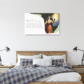 Halloween GreetingVrouw met kaars Canvas Afdruk (Insitu (Slaapkamer))