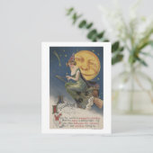 Halloween GreetingWitch in Flight Briefkaart (Staand voorkant)