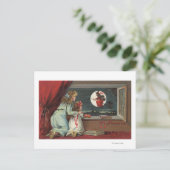 Halloween GreetingWitch van het Venster Briefkaart (Staand voorkant)