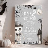 Halloween Grey Bad Two De Botten 2e Verjaardag Kaart