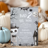 Halloween Grey Bad Two De Botten 2e Verjaardag Kaart