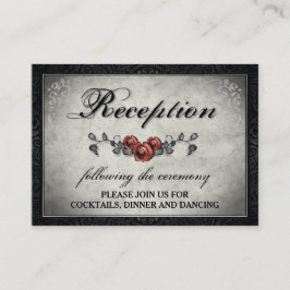 Halloween Grey & Black Matching Recovery Card Informatiekaartje