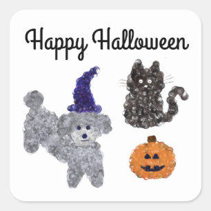Halloween Grey Podle #1-2 Stickers
