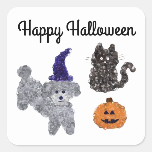Halloween Grey Podle #1-2 Stickers (Voorkant)
