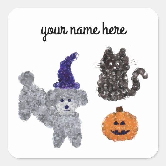 Halloween Grey Podle #1-3 Stickers (Voorkant)