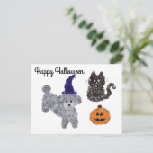 Halloween Grey Podle #1 Briefkaart (Staand voorkant)