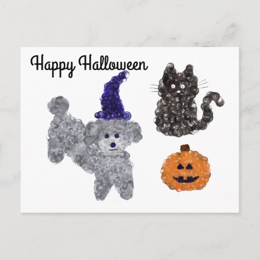 Halloween Grey Podle #1 Briefkaart (Voorkant)