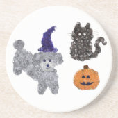 Halloween Grey Podle #1 Onderzetter (Voorkant)