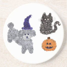 Halloween Grey Podle #1 Onderzetter
