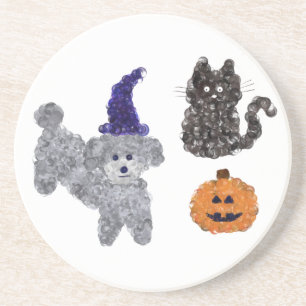Halloween Grey Podle #1 Onderzetter