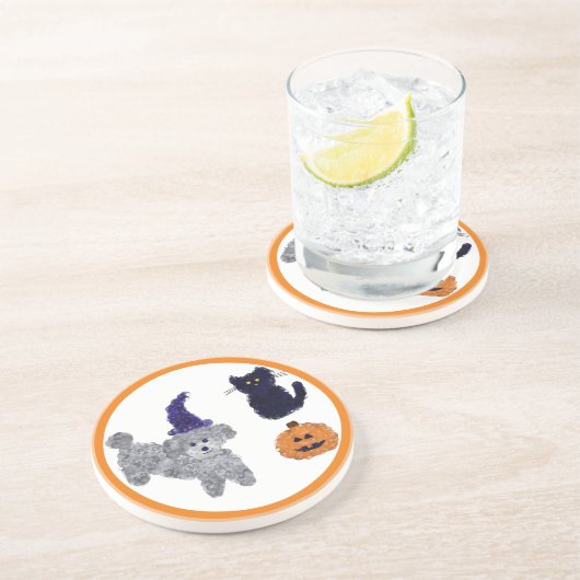 Halloween Grey Podle #2-2 Onderzetter (Zijkant)