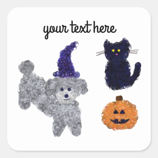 Halloween Grey Podle #2-3 Stickers (Voorkant)