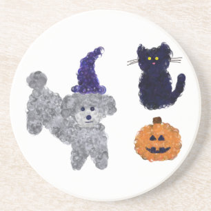 Halloween Grey Podle #2 Onderzetter
