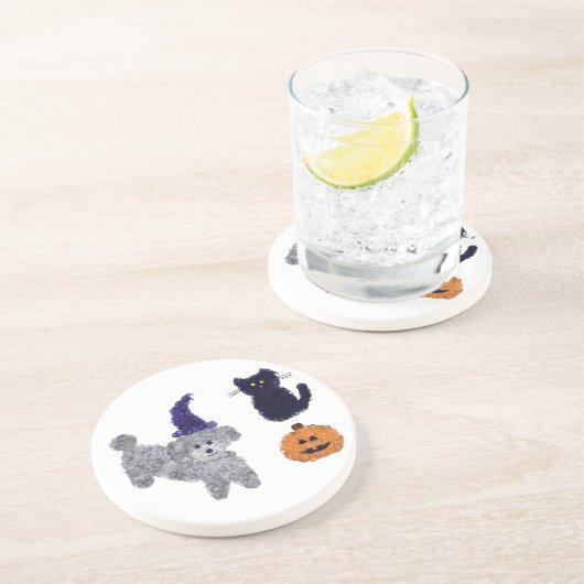 Halloween Grey Podle #2 Onderzetter (Zijkant)