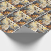 Halloween Greyhound met pompoenen eng Cadeaupapier (Hoek)