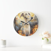 Halloween Greyhound met pompoenen eng Grote Klok (Huis)