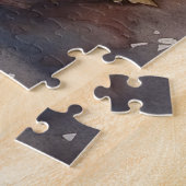 Halloween Greyhound met pompoenen eng Legpuzzel (Zijkant)