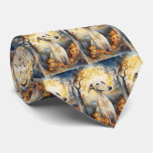 Halloween Greyhound met pompoenen eng Stropdas (Opgerold)